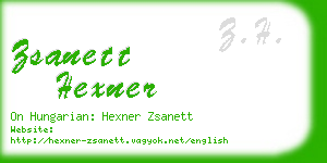 zsanett hexner business card